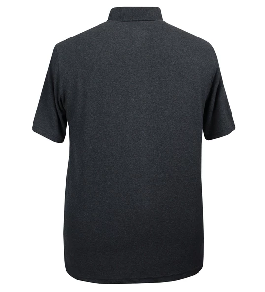 Erkek Büyük Beden 115-171 Kilo Arası İçin Uygun Polo Yaka Tişört Antrasit - 3