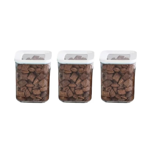 Lossa Kare Vakumlu Saklama Kabı 3`lü Set 1 Lt - 2