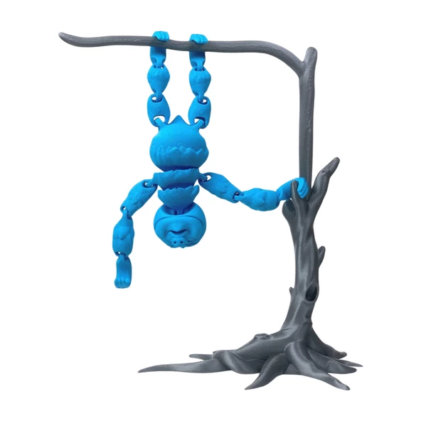 3D Hareketli Oyuncak Tembel Hayvan (Sloth) Ağaç Dekoru Dahil - Mavi ürün görseli 1