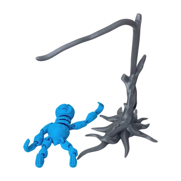 3D Hareketli Oyuncak Tembel Hayvan (Sloth) Ağaç Dekoru Dahil - Mavi - Resim 5