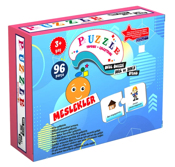 Beceri Dünyası Puzzle Yapboz-Eleştirme Meslekler Akıl Ve Zeka Oyunu (1 adet)