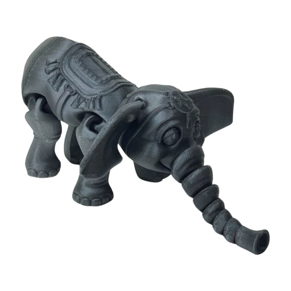 3D Hareketli Oyuncak Sirk Fili Denge Topu Dahil - Gri - 6