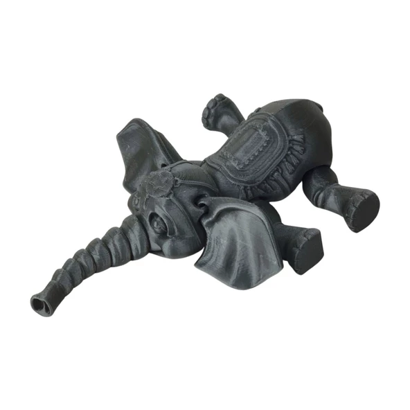 3D Hareketli Oyuncak Sirk Fili Denge Topu Dahil - Gri - 7