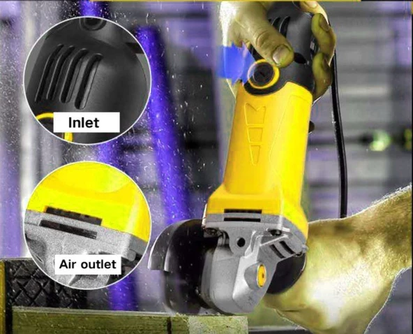 Staxx Power Devir Ayarlı  Avuç Içi Spiral Taşlama Makinası  1500W 115-125 mm 2 Adet Disk - 2