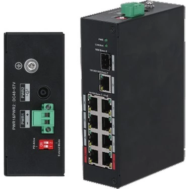 Dahua PFS3110-8ET-96-V2 8 PORT 96W POE +1SFP Yönetilemez Switch