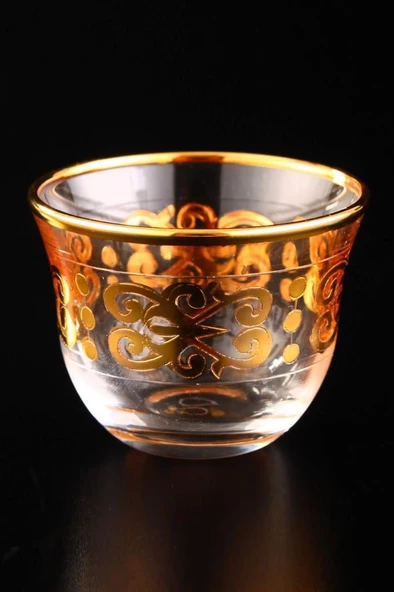 Digithome Gawa Tea Glass Set of 6 Handles 18 Parça Cam Çay Bardak Seti Takımı Gold Yaldızlı – C320.004 - 5