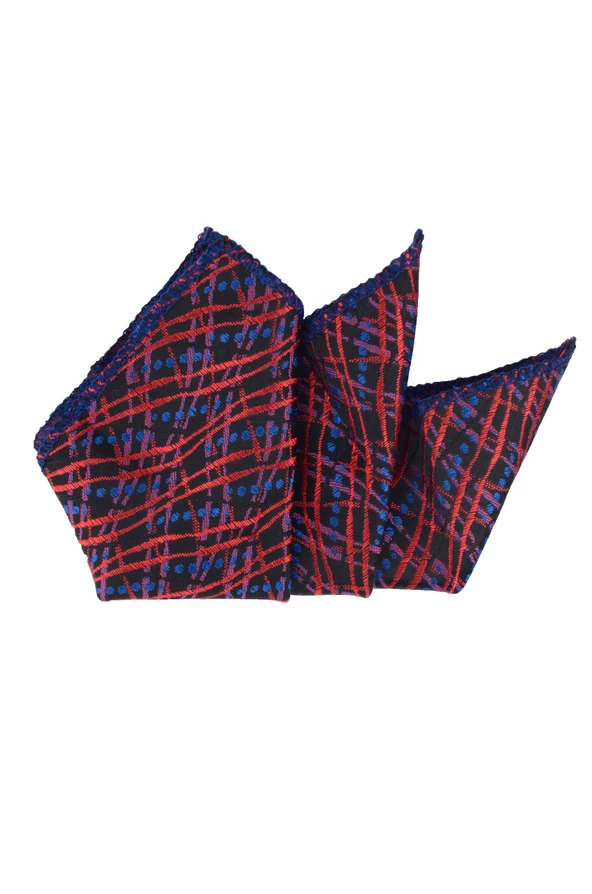 Cengiz İnler Geometrik Desen Mendilli Mikrofiber Erkek Kravat - 7
