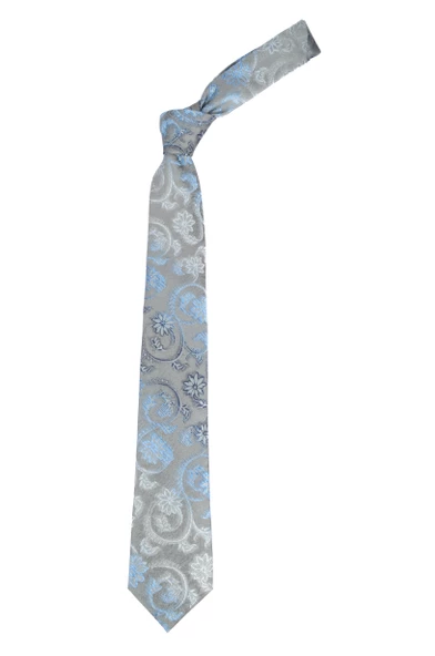 Cengiz İnler Çiçek Desen Mendilli Mikrofiber Erkek Kravat - 11