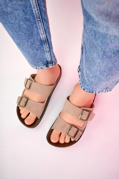 Muggo REHDA Garantili İki Toka Rahat Taban Ayarlanabilir Unisex Terlik - 2