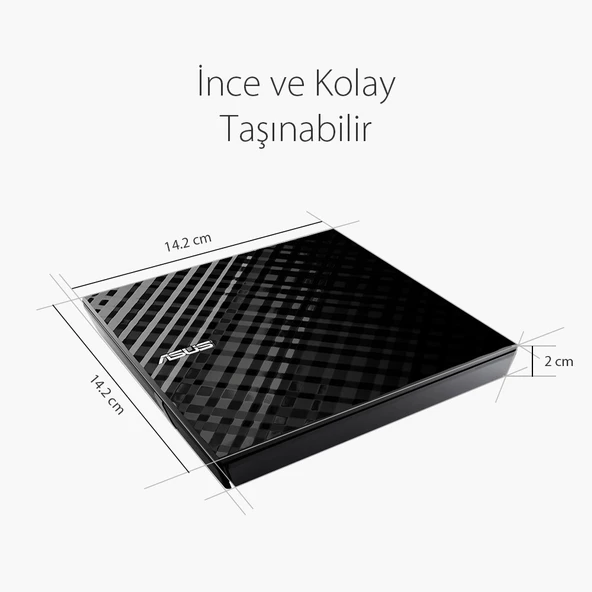ASUS DVD SDRW-08D2S-U LITE SLIM USB 2.0 SİYAH - 6