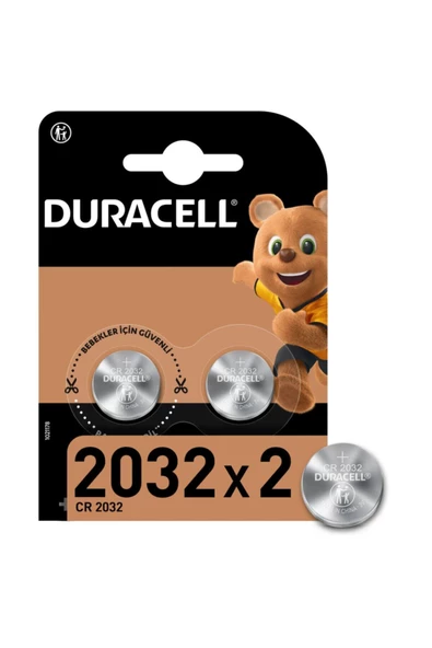 Duracell özel2032 Lityum Düğme Pil 3V, 2’li paket (DL2032/CR2032)