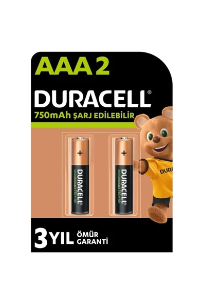 Şarj Edilebilir Aaa 750 Mah Ince Kalem Pil, 2'li