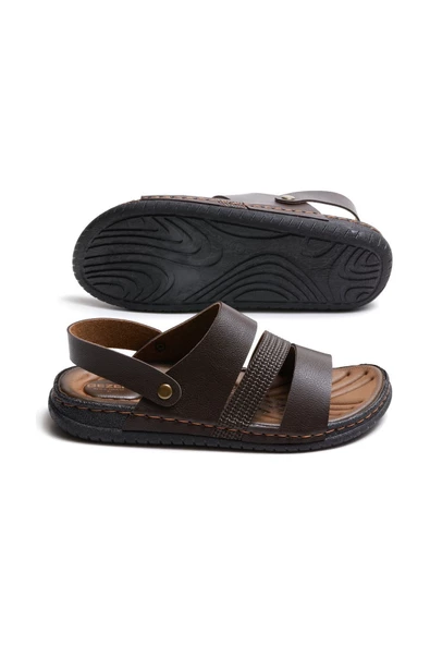 Gezer Anatomik Erkek Sandalet Terlik 11651 Kahverengi - 3