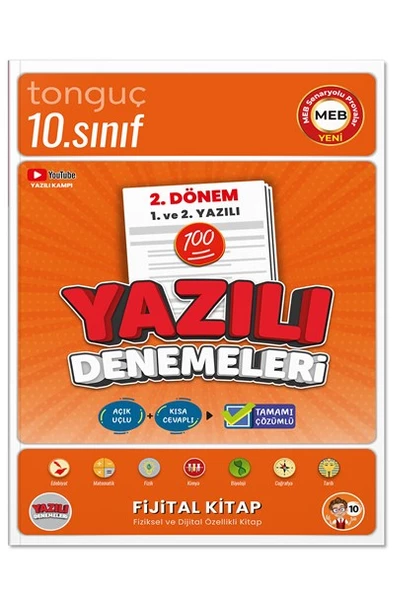 10. Sınıf Yazılı Notları ve Denemeleri 2. Dönem 1 ve 2. Yazılı 2 KİTAP - Tonguç Yayınları - 2