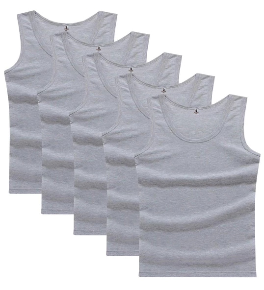 5 Adet Büyük Beden Redzone Klasik Pamuk Atlet - 4