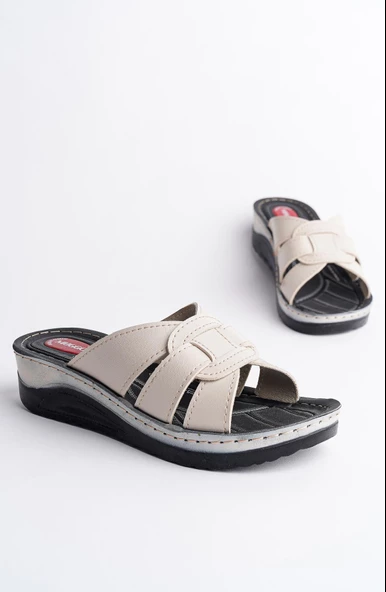 Muggo KONFORT Kadın Garantili Günlük Ortopedik Kaymaz Taban Rahat Terlik - 3