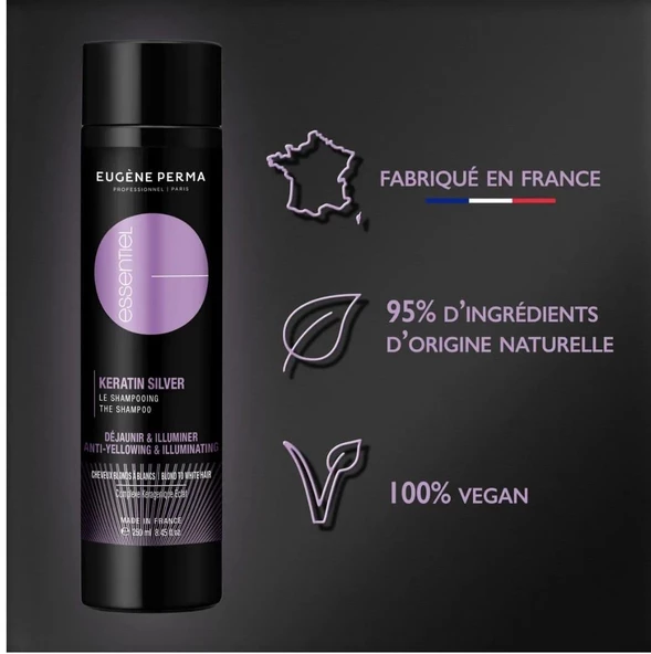 Eugene Sarı Saçlar Için Doreleşmeyi Önleyici Essentiel Keratin Silver Şampuan 250 ml