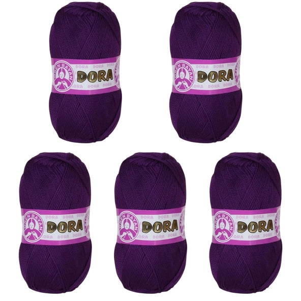 Ören Bayan Dora Örgü İpi Mor (043) 5'Li Paket