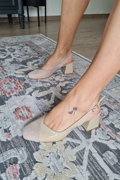 10 1010 Topukla Kadın 6 cm Topuklu Loafer Günlük Ayakkabı - 10