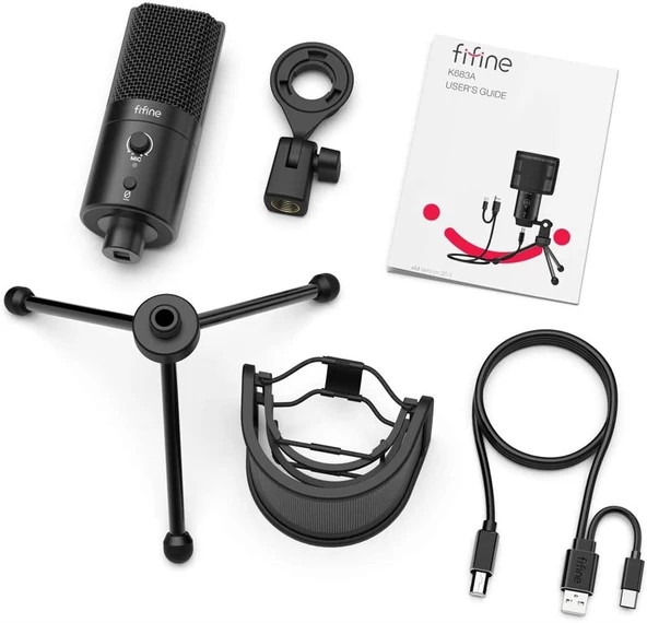 Fifine K683A Metal  Kondenser Kayıt Mikrofonu - 3