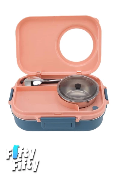 Vagonlife 1100 ML Çorba Kaseli-Metal Kaşıklı Paslanmaz Çelik Bento Lunch Box Yeni Nesil Sefer Tası-ffbl70100 - 10