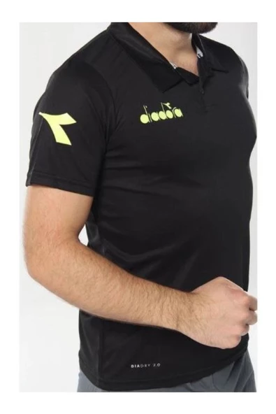 Diadora Nacce Siyah Polo Yakalı T-Shirt  -  1TSR06-Siyah - 5