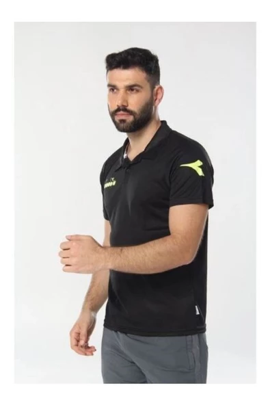 Diadora Nacce Siyah Polo Yakalı T-Shirt  -  1TSR06-Siyah - 3