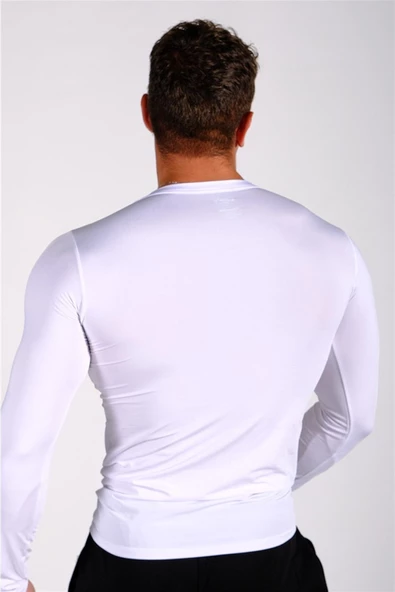 Diadora Soloben - Erkek Beyaz Uzun Kollu Spor T-shirt - TSRT-ZN - 4