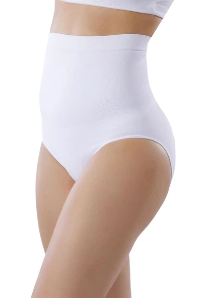 Yüksek Bel Kadın Slip Korse 13003 - Beyaz - 1