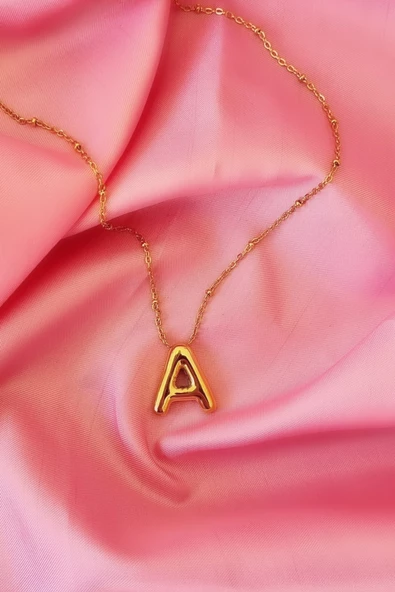 A Harfi Kadın Çelik Kolye - 3