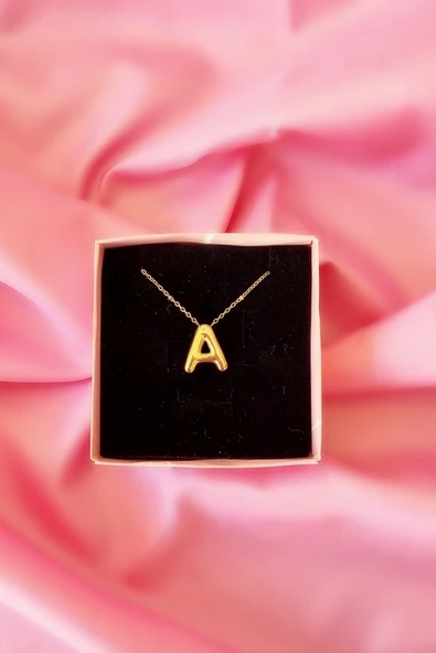 A Harfi Kadın Çelik Kolye - 2