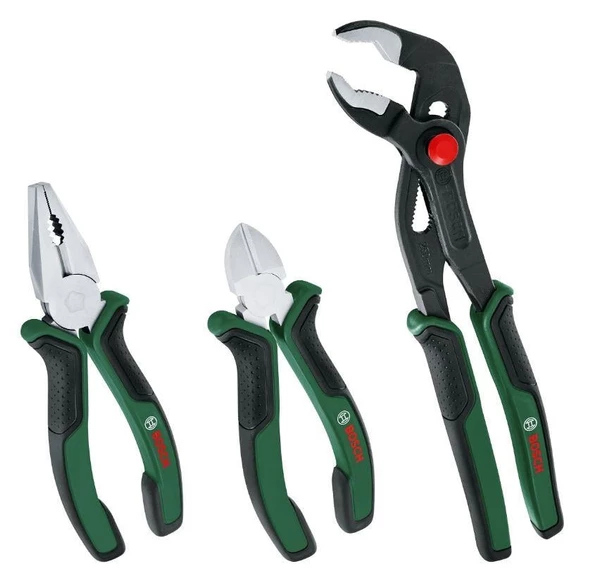 Bosch El Aleti Seti (Boru Anahtarı 250-Yan Keski 160-Pense 180) 3 Parça Premium - 1600A02W7J
