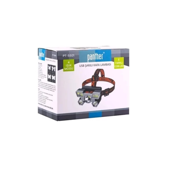 Panther PT-5501 Usb Şarjlı Kafa Lambası - 3