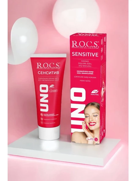 Rocs Uno Sensitive Hassas Dişlere Özel Diş Macunu 60 ml - 2