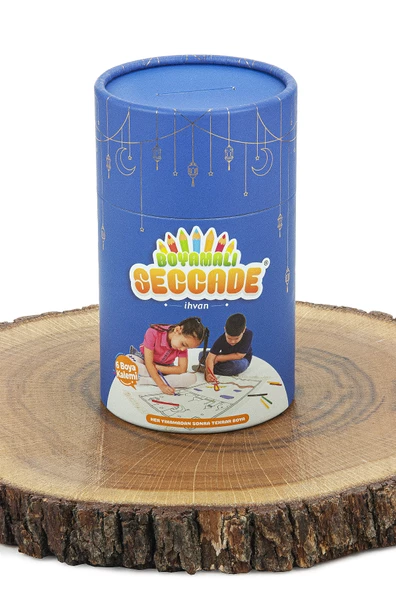 Boyamalı Yıkanabilir Eğitici Dini Oyuncak Çocuk Seccade Seti Mavi - Resim 4