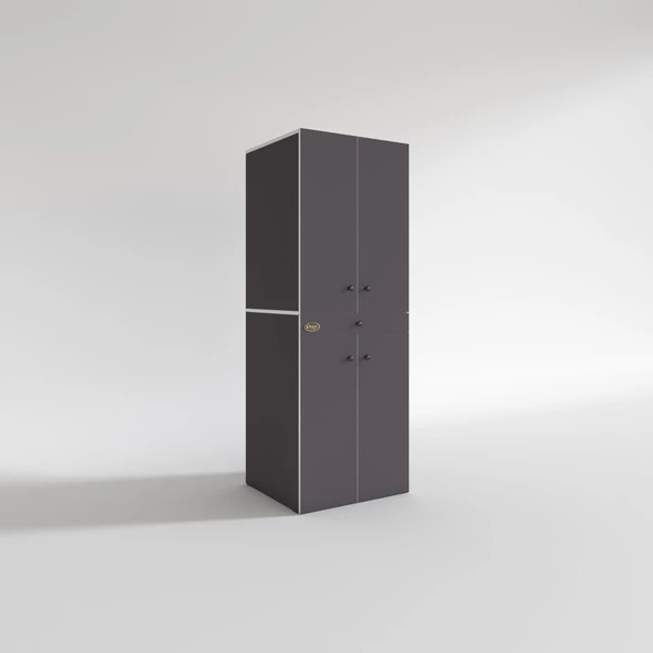 Kenzlife çamaşır-kurutma makinesi dolabı el kindi gri 187*070*60 çekmeceli kapaklı banyo - Resim 3