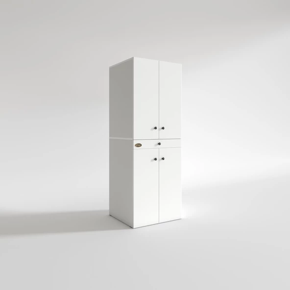 Kenzlife çamaşır-kurutma makinesi dolabı el kindimdf byz 187*070*60 çekmeceli kapaklı % 100 FULL MDF - Resim 3