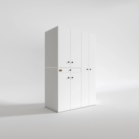 Kenzlife çamaşır-kurutma makinesi dolabı şahrur sağ byz 187*120*60 çekmeceli banyo - 3