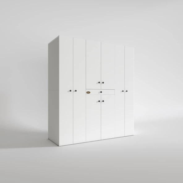 Kenzlife çamaşır-kurutma makinesi dolabı nazzam byz 187*170*60 çekmeceli raflı banyo - 3