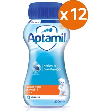 Aptamil 4 Sıvı Devam Sütü 200 ml 12 Adet