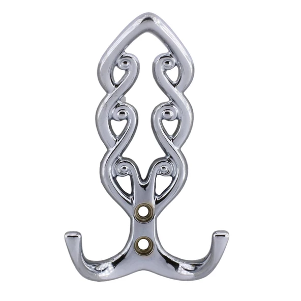 Sırma Askı Portmanto Metal Vestiyer Duvar Dolap Elbise Askısı Krom Renk Mobilya Kapı Askılığı Aparat - Resim 2