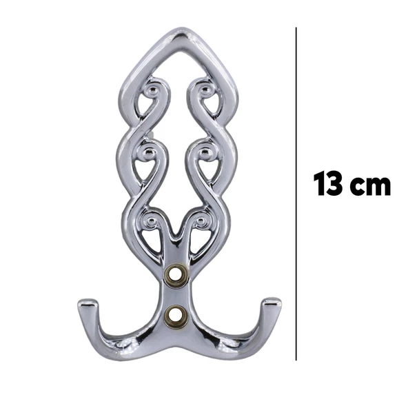 Sırma Askı Portmanto Metal Vestiyer Duvar Dolap Elbise Askısı Krom Renk Mobilya Kapı Askılığı Aparat - Resim 7