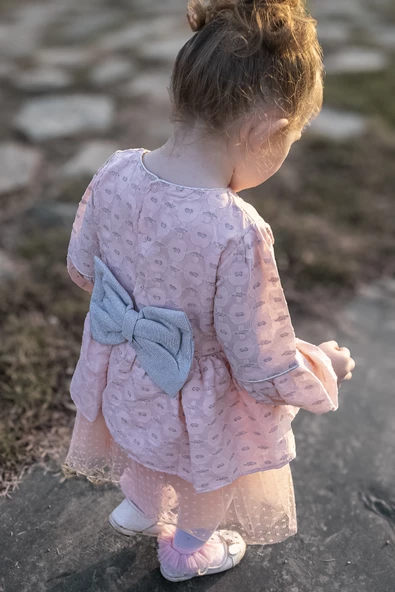 Kız Bebek Elbise Kız Çocuk Elbise Doğum Günü Parti Düğün Elbise Tüllü Uzun Kol Astarlı Bebek Giyim ELBFYNKTUL - 7