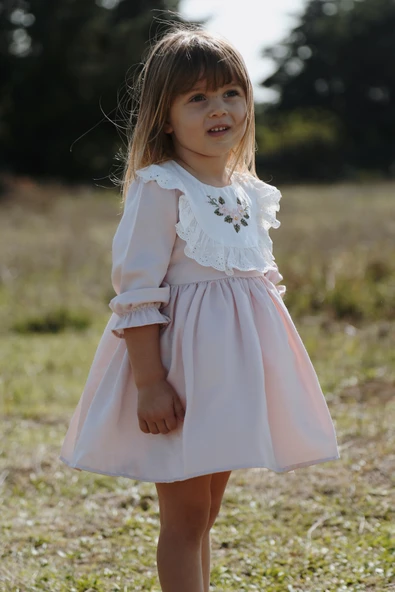 Kız Bebek Kız Çocuk Doğum Günü Parti Düğün Elbise Astarlı Saten Çocuk Giyim Bebek Giyim - 4