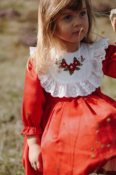 Kız Bebek Kız Çocuk Doğum Günü Parti Düğün Elbise Astarlı Saten Çocuk Giyim Bebek Giyim - 6