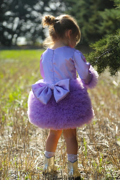 Kız Bebek Kız Çocuk Doğum Günü Parti Düğün Elbise Tüllü Tütü Astarlı Çocuk Giyim Bebek Giyim - 4