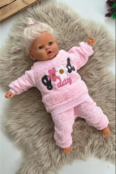 Kışlık Bebek Takımları Çocuk Giyim Bebek Kıyafeti Çocuk Kostümü welsoft takım Welsoft Peluş Unisex - 4