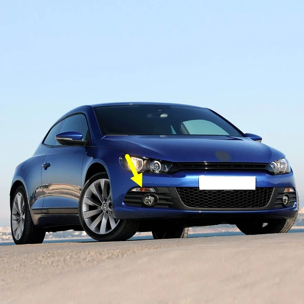 VW Scirocco 2009-2014 Ön Tampon Sağ Sinyal Lambası Camı 1K8953042E