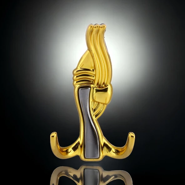Efsane Askı Portmanto Metal Vestiyer Duvar Dolap Elbise Askısı Gold Mobilya Kapı Askılığı Aparatı - 5