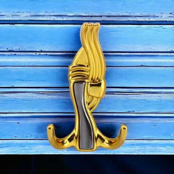 Efsane Askı Portmanto Metal Vestiyer Duvar Dolap Elbise Askısı Gold Mobilya Kapı Askılığı Aparatı - 6